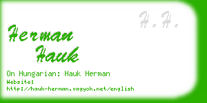 herman hauk business card